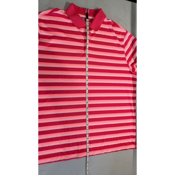 Nike Golf Polo Mens XXL Pink Stripe Dri-Fit Short Sleeve Casual Shirt - Picture 5 of 5